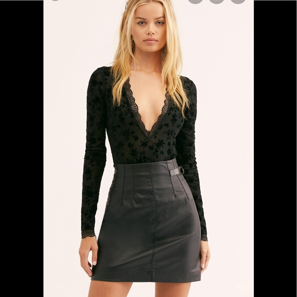 Free people black lace bodysuit